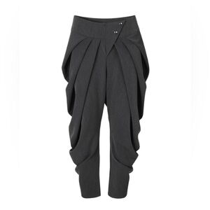 ‼️For Loewe lovers‼️Elegant Gray  Johanne Rubinstein Women's Draped Pants